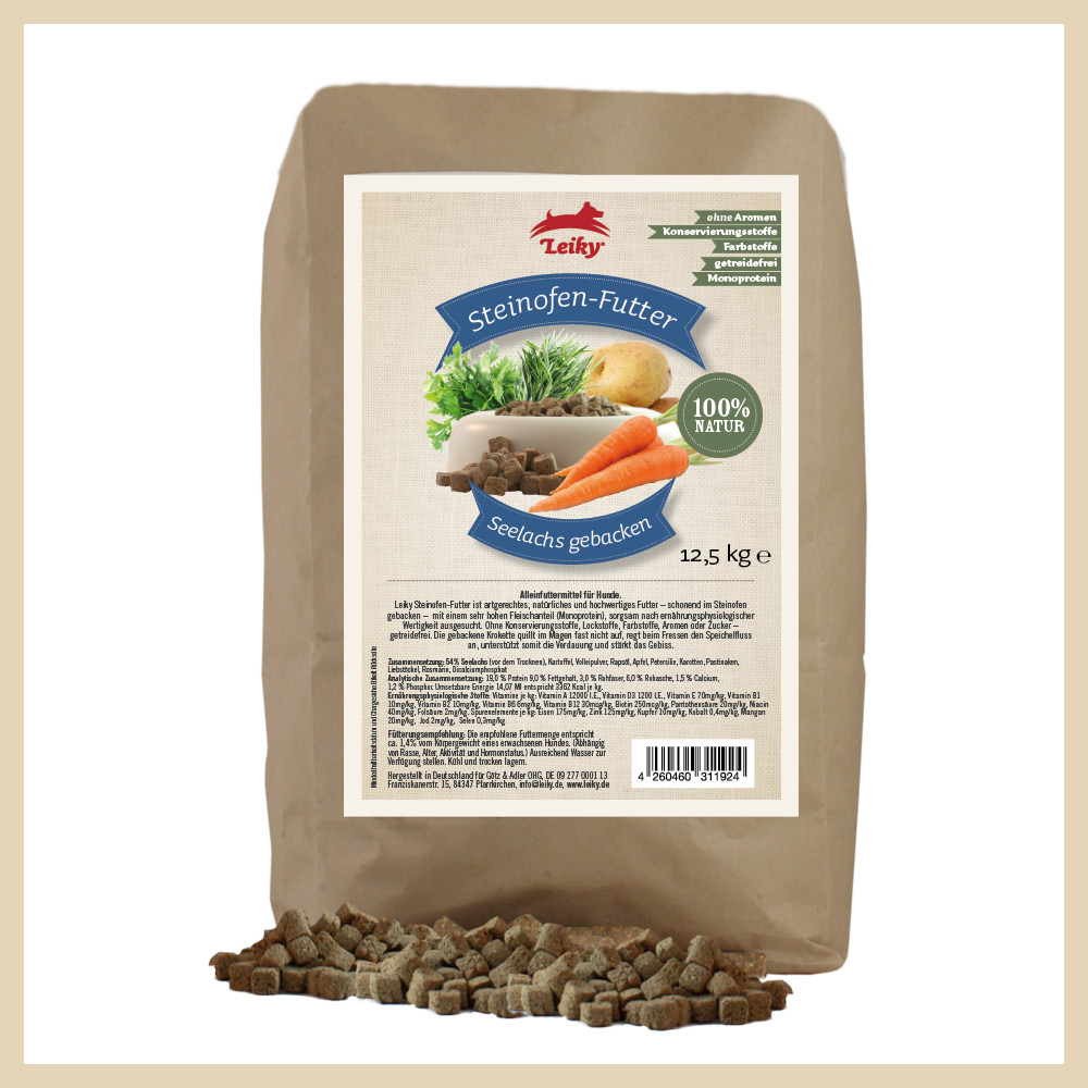 Steinofenfutter Seelachs, 12,5kg